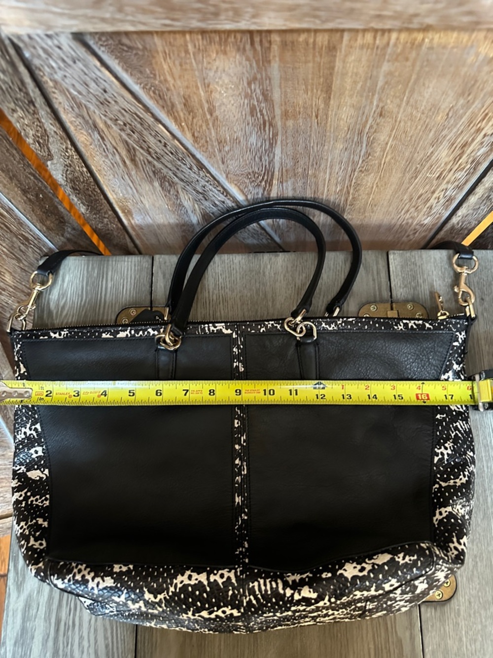 Coach 27984 Bleecker Copper Black and Python Embossed Satchel - Picture 12 of 14